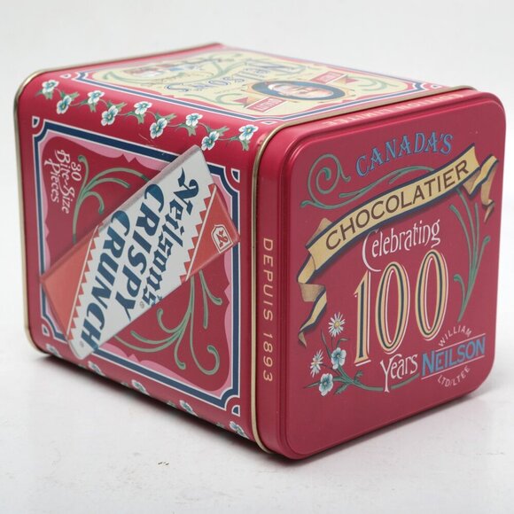 Vintage Neilson Crispy Crunch100 Years Tin Limited Edition Red 90s Retro Decor - Picture 4 of 7